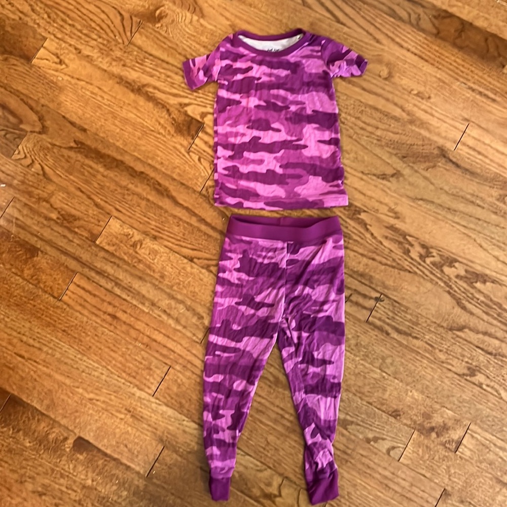 Little Sleepies Berry Camo Short Sleeve Pajama Set